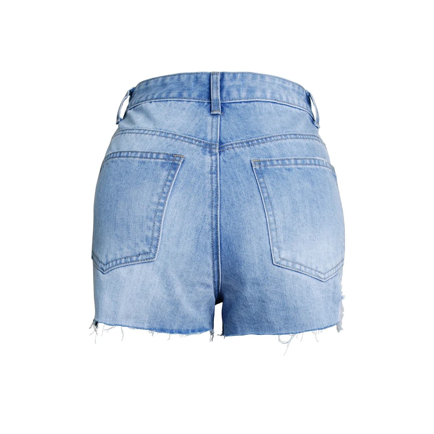 

Women's high waist jeans nail pearl summer hot drill Jeans Shorts women's wear