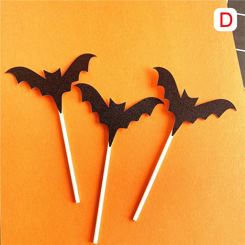 Хэллоуин кекс украшения карточки-топперы Тыква выбирает паук замок ведьмы для