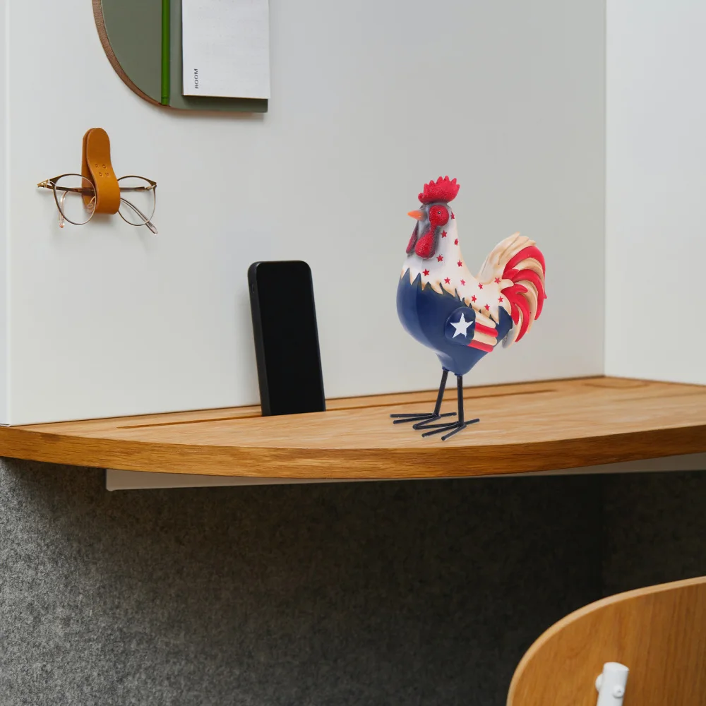 

1Pc Simulation Rooster Ornament Delicate Rooster Model Gardening Scene Decor