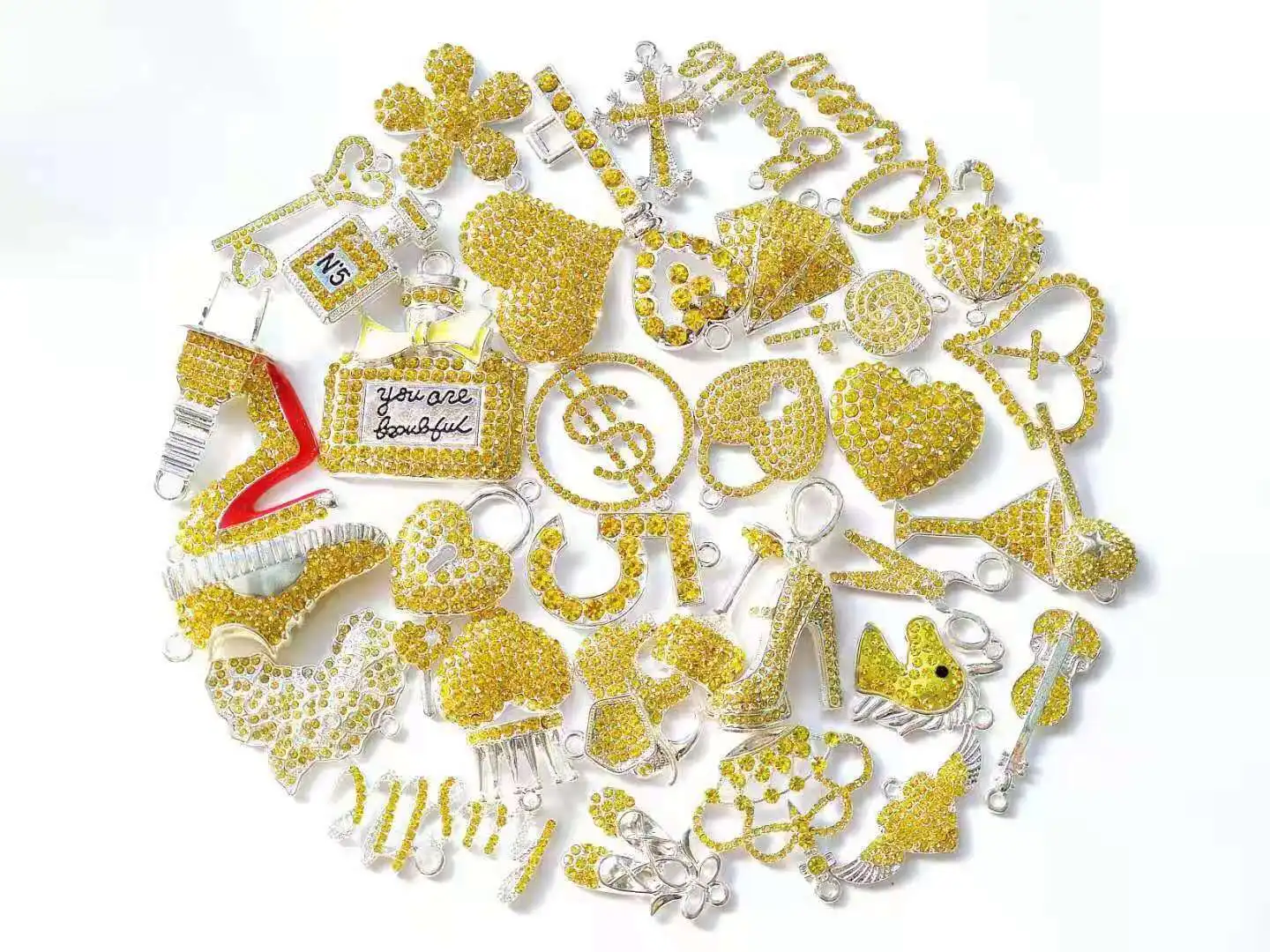

35pcs mixed delicate girls charms Fit for women's DIY jewelry accessories F8