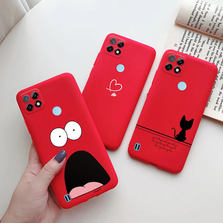 for oppo realme c21 case 6 5 cute painted cover matte soft silicone phone case for realme c21 2021 realmec21 c 21 case bumper free global shipping