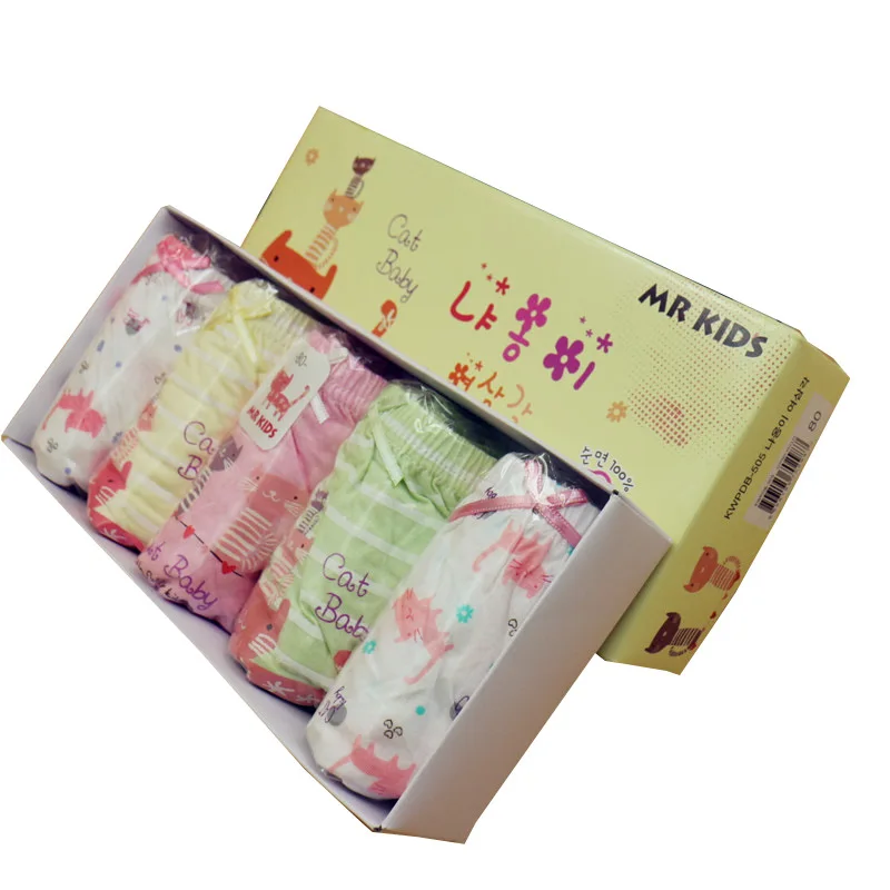 

5 Pieces/Lot Children Underwear High Quality Cotton Girls Panties Cute Pretty Cartoon Kids Boxer Briefs Child Soft girl Pants