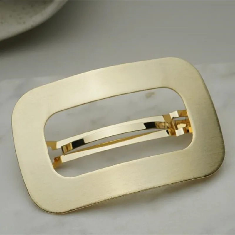 

Nordic Cold Temperament Geometric Square Metal Hairpin Simple Wild Horsetail Clip Hairpin Hair Accessories Headdress