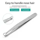 1 шт., пинцет для стрижки волос в носу, из нержавеющей стали