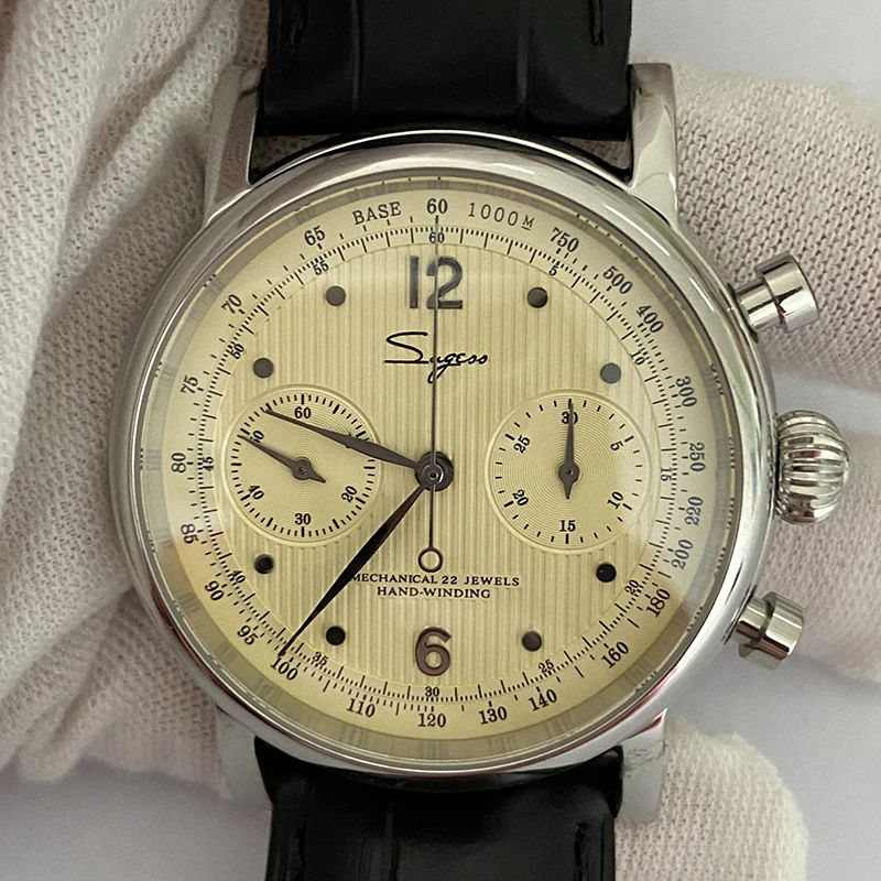 Хронограф Чайка двигаться Для мужчин t ST1901 часы пилот 1963 Vingtae Механические Сапфир