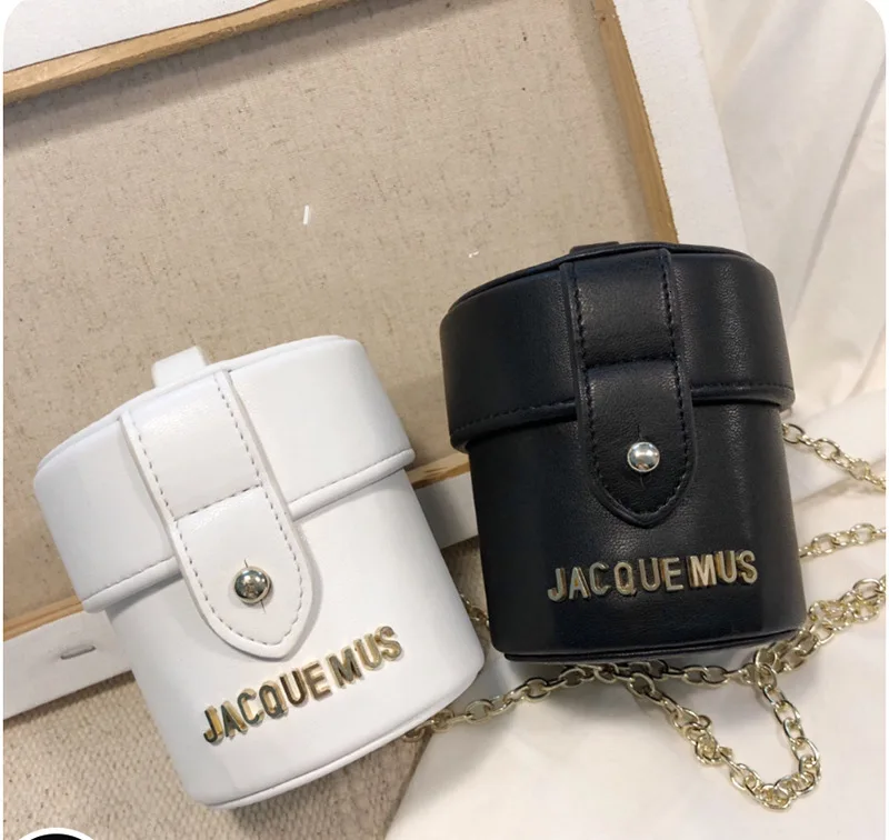JACQUEMUS круговой дизайн женская сумка через плечо из искусственной кожи женские сумки через плечо дамская сумочка круглая Сумка Bolsa - Цвет: white