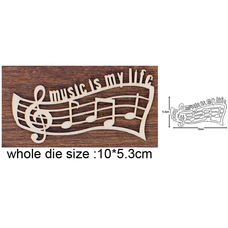 

Craft dies Sheet Music Notes Metal Cutting Dies For DIY Scrapbooking dies Stamp Cards Decorative Embossing Folder Stencils dies