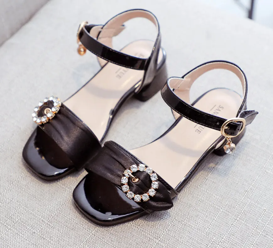 

2020 Fashion Summer Girls Children Kids Princess Sandals Girls Mules Clogs Sandals Rhinestone shoes Dress Wedding Party Shoes
