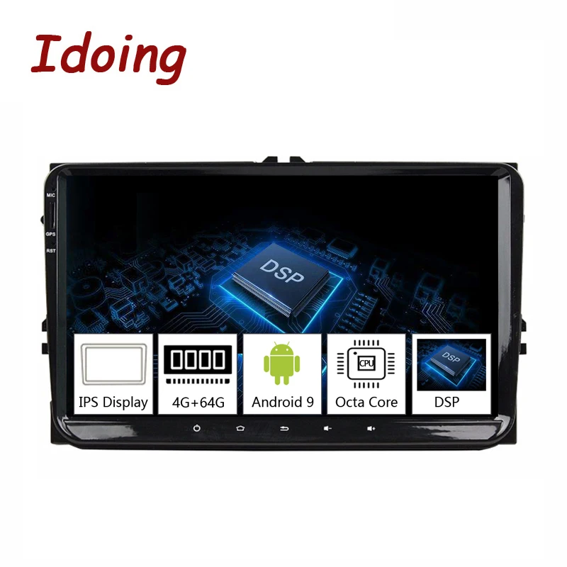 Idoing 2 din Android 9,0 автомобильный мультимедийный плеер для Volkswagen Golf Polo Шкода Октавия Рапид радио Tiguan Passat b7 b6 gps