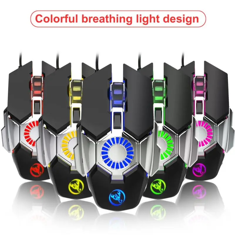 

Macro Programming Game Wired Mouse 6 Files Adjustable 6400dpi J700 Colorful Luminous Gaming Mouse