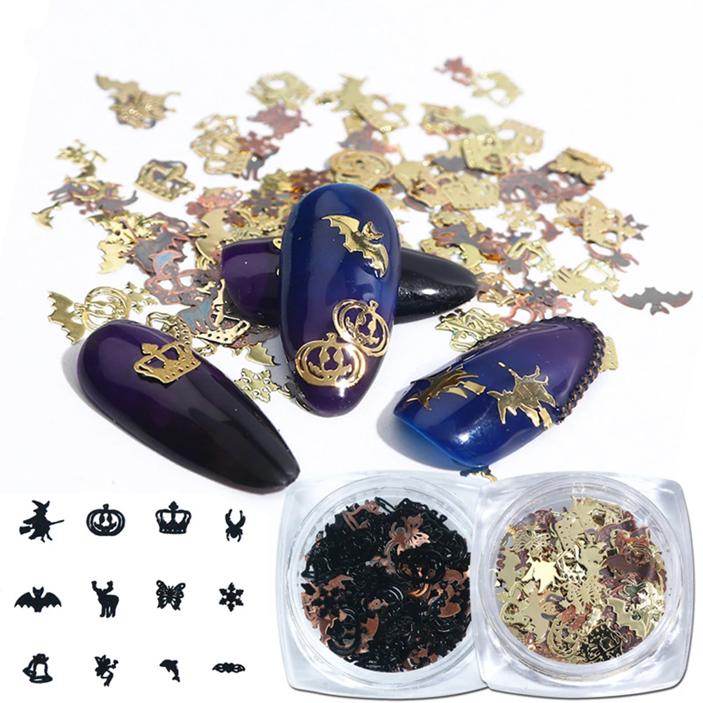 120 шт Хэллоуин дизайн ногтей сплав для маникюра украшения аксессуары Рождество