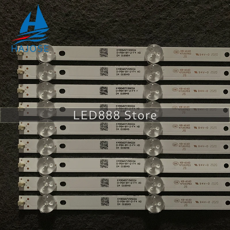 9 шт. Светодиодные ленты 6 кронштейнов для 490WD7 A1 4708-K49WD7-A1213k11 рН или ps 49 дюймов ТВ