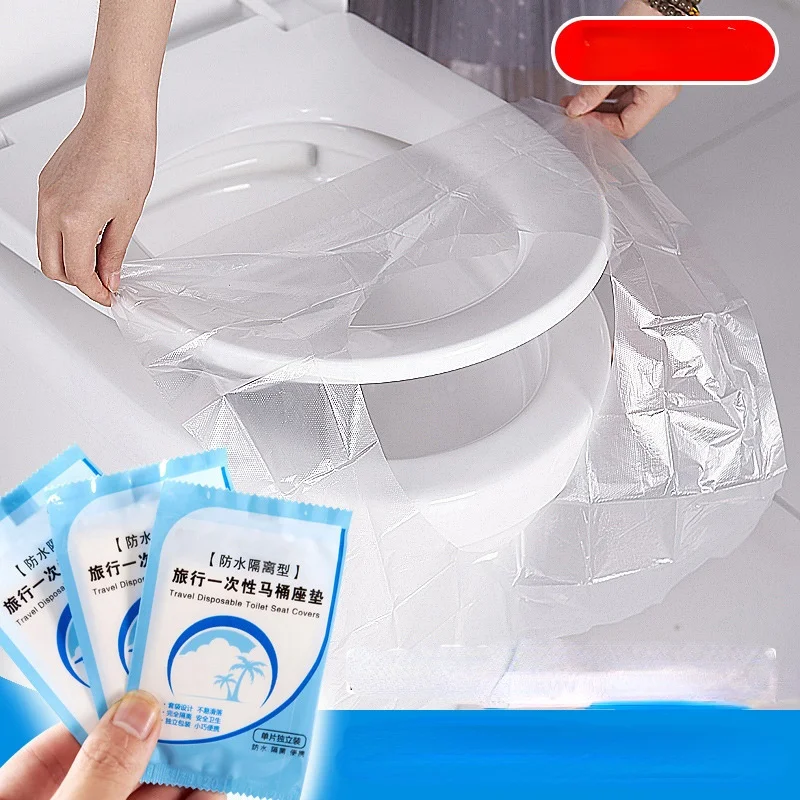 

1/5 шт. одноразовый Бумажный чехол для сиденья унитаза, пластиковый водонепроницаемый безопасный коврик для сиденья унитаза, Набор принадле...