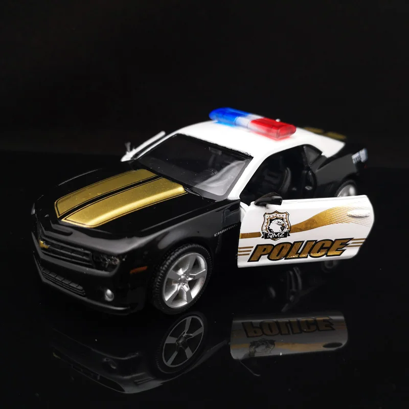 1/36 масштаб Chevrolet Camaro полицейский автомобиль литый под давлением сборная игрушка