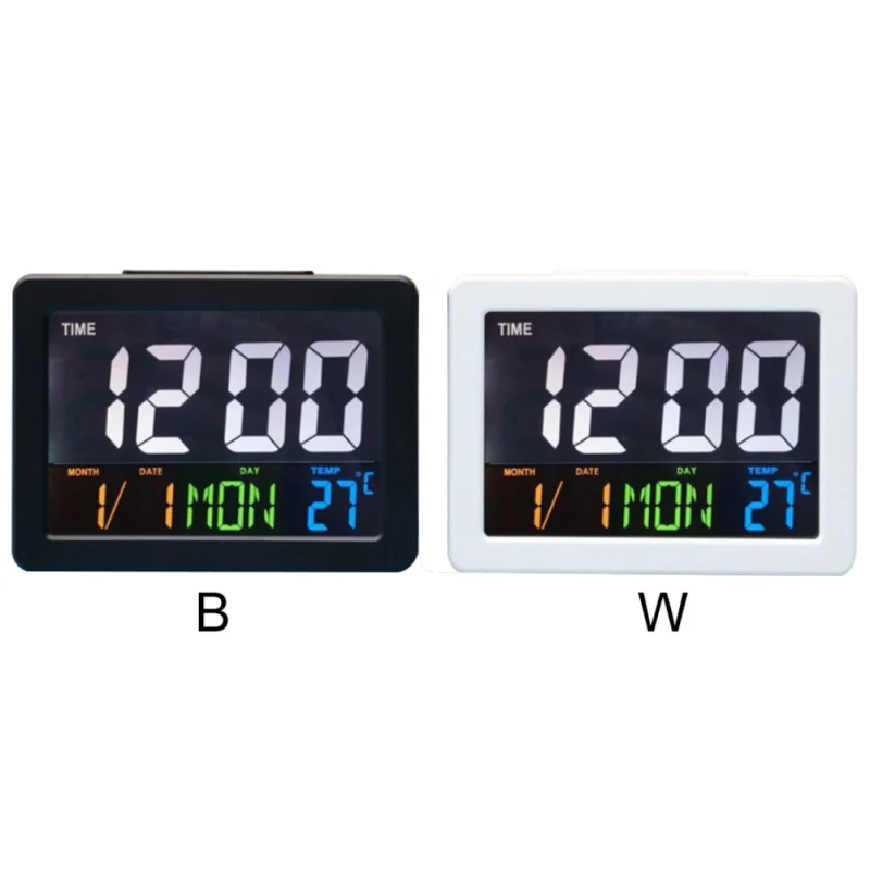

Fashion Colorful Large Digital Display Students Alarm Clocks, LED Electronic Desk Clock with Indoor Temperature