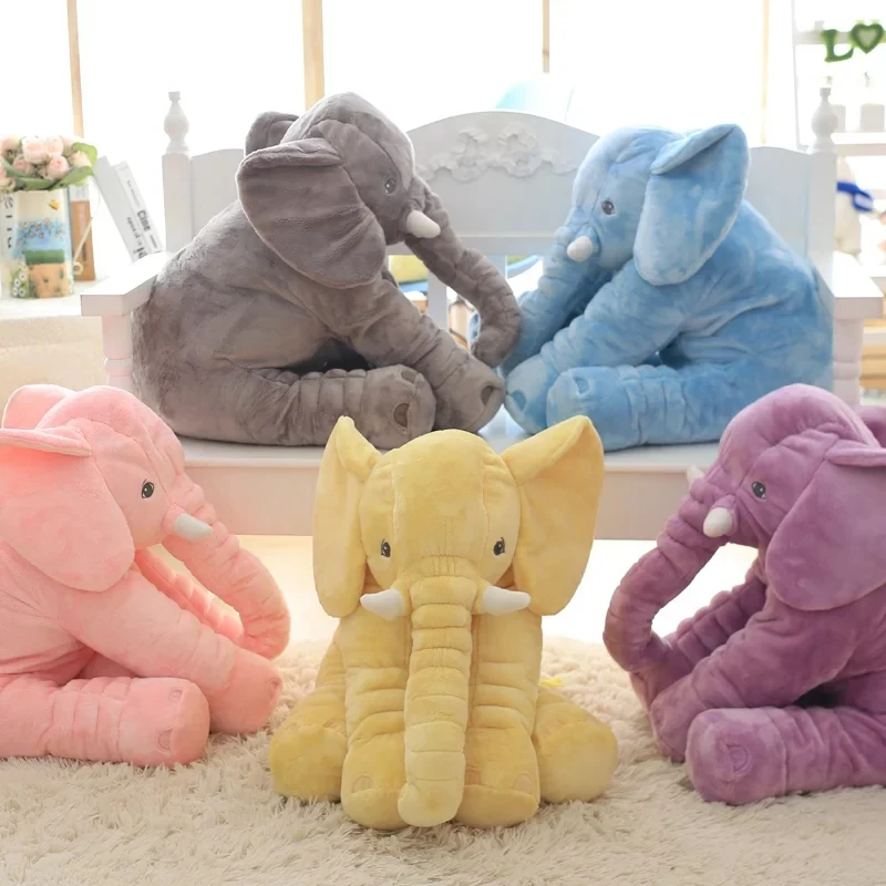 

1pc 40/60cm Infant Soft Appease colorful Elephant Playmate Calm Doll Baby Toys Elephant Pillow Plush Toys Stuffed Doll