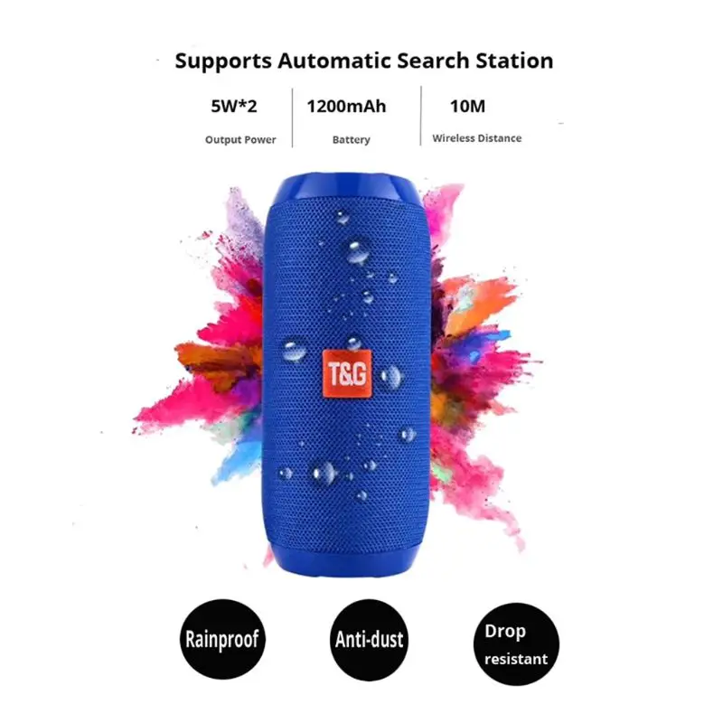 Wireless Bluetooth Speaker 10W Waterproof column Stereo Subwoofer loudspeaker portable Speaker+Mic Bass FM Radio MP3 Sound Box |