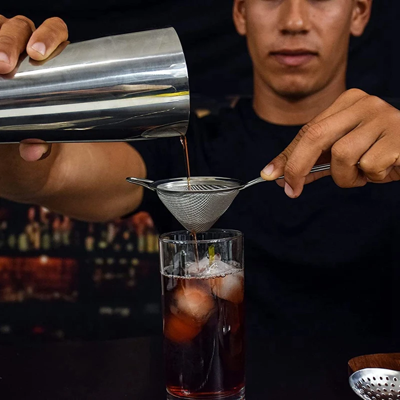 

Cocktail Strainer Set Stainless Steel Bar Tool with Stirring Spoon-Strainer,Cocktail Strainer,Fine-Mesh Strainer/Sifter