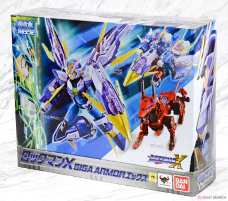 Экшн фигурка Bandai Superalloy MEGAMAN X Rockman GIGA ARMOR с самолетом из ПВХ детские куклы