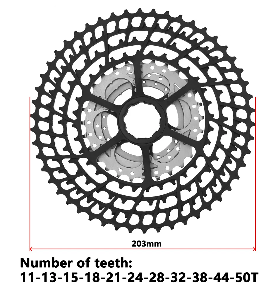 Солнечный велосипед кассета 11 12 скоростей MTB велосипед freewheel 11-50 T/11-52 T Сверхлегкий 360 г CNC Freewheel MTB части для HG