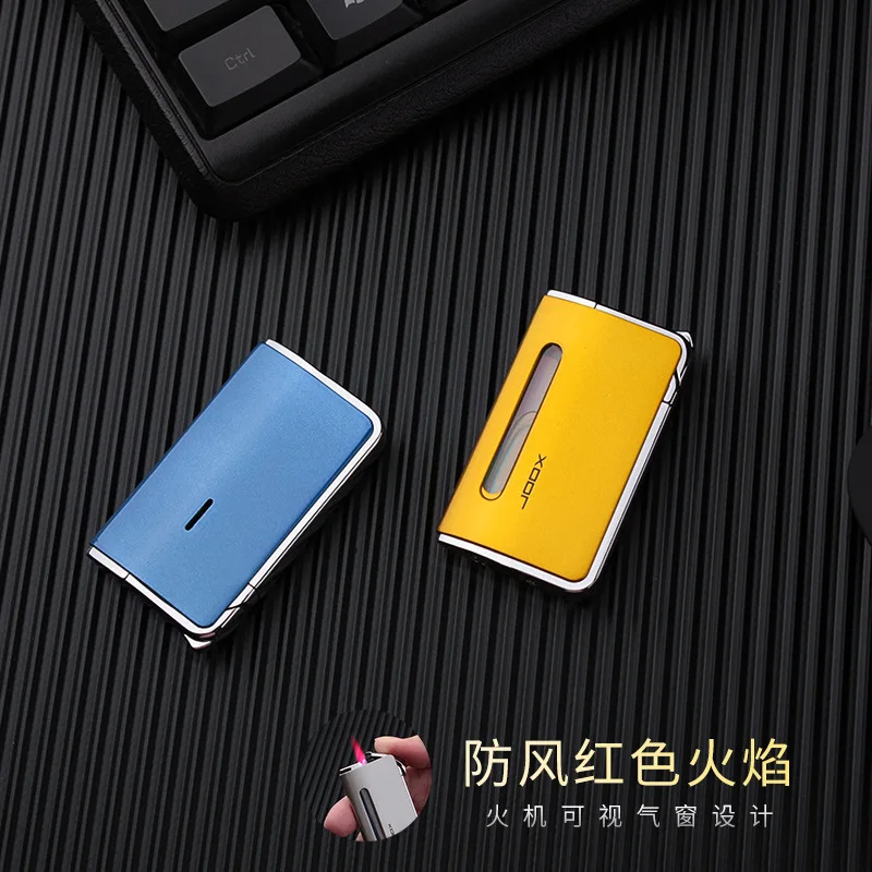 Новинка ультратонкая металлическая струйная компактная зажигалка турбо