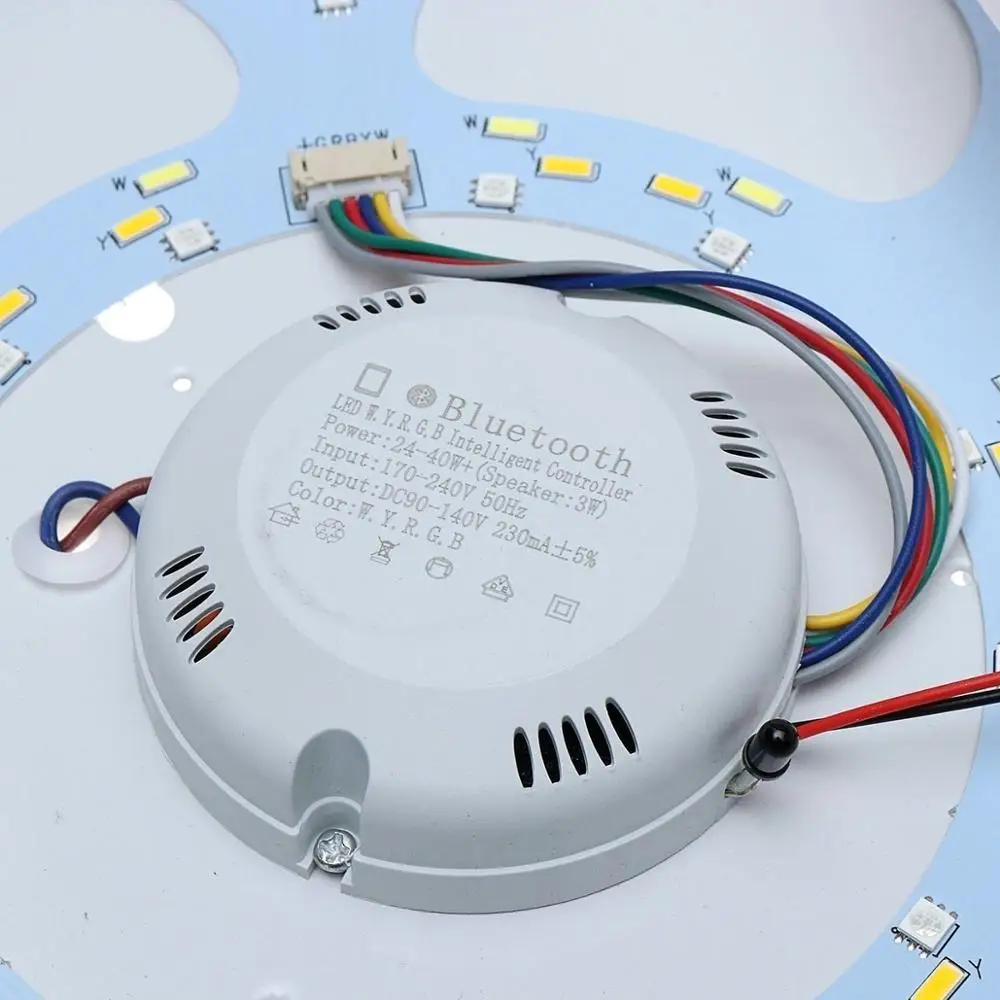 Потолочная лампа с Wi-Fi и Bluetooth-динамиком регулируемой яркостью многоцветная