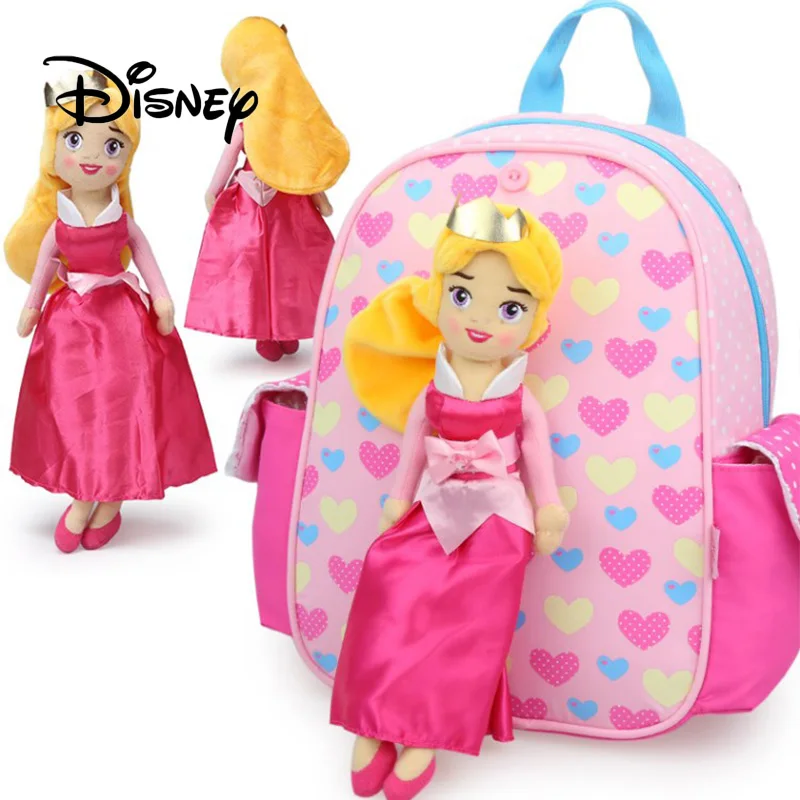 Disney Princess детский сад От 3 до 6 лет школьная сумка для девочек куклы съемные сумки