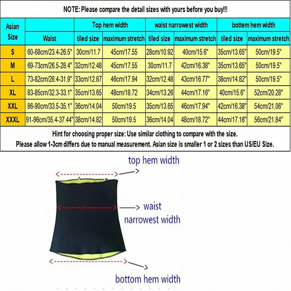 

Women Neoprene Slimming Waist Belts Slim Belt Weight Loss Slimming Trainer Light Weight Portable Easy To Carry For Health Care