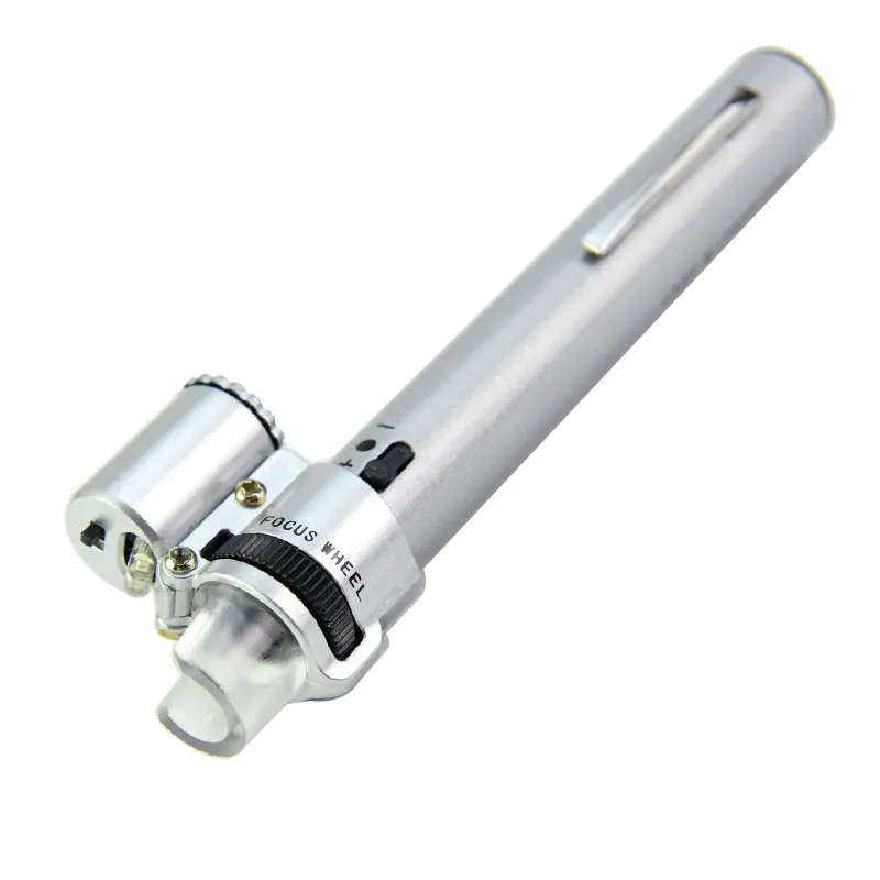 100x фокусировка регулируемая ручка стиль Карманный микроскоп с светодиодный