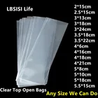 LBSISI Life 200 шт, маленький длинный прозрачный пластиковый пакет, прозрачные верхние открытые пищевые пакеты, OPP, ручка леденец, подарочная упаковка для печенья