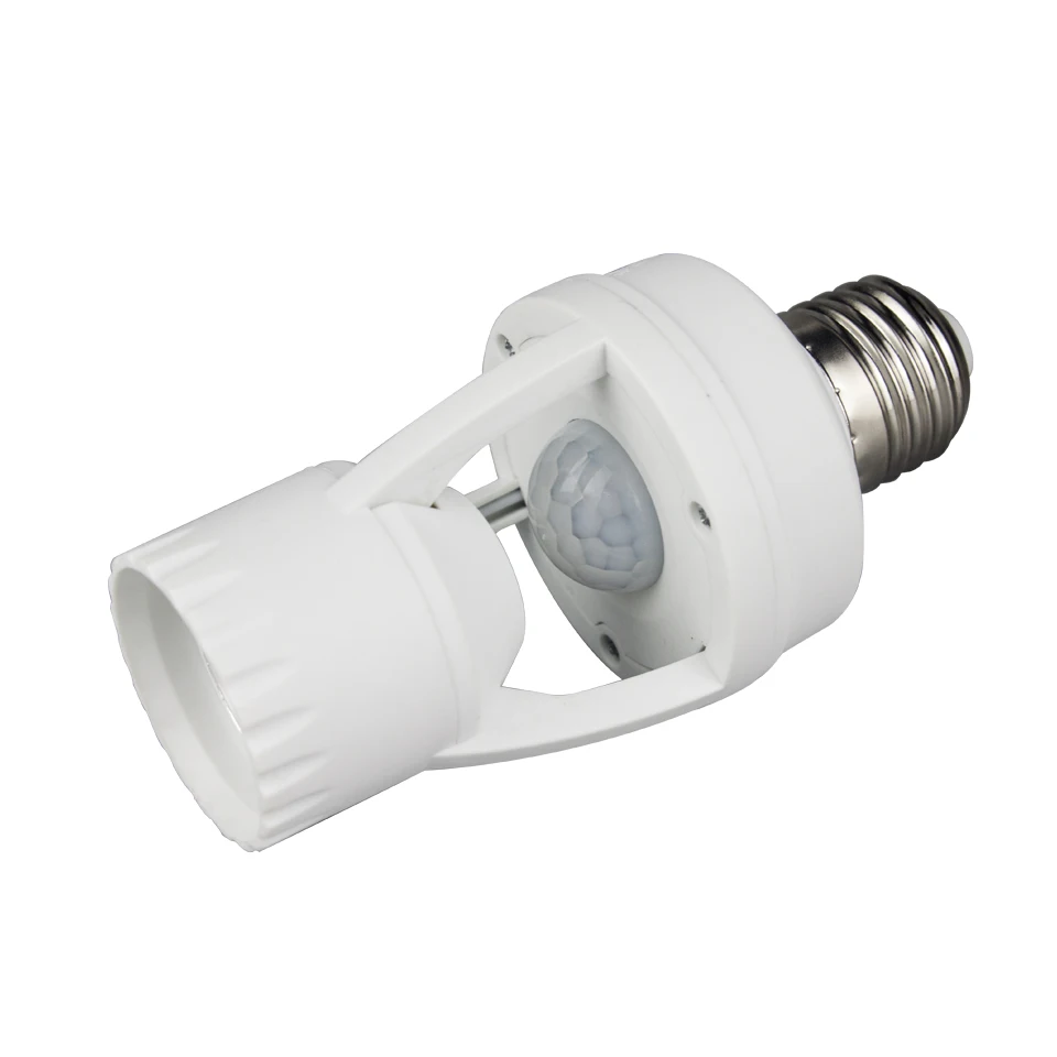 

E27 PIR Motion Sensor Base Holder AC110V-240V 360 Degree Detection Range E27 Holder Sensitive Infrared 6m distance 2.5m High