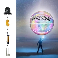 glowing basketball luminous basketball sports synthetic court personalized ball cement floor individual holographic basketballs