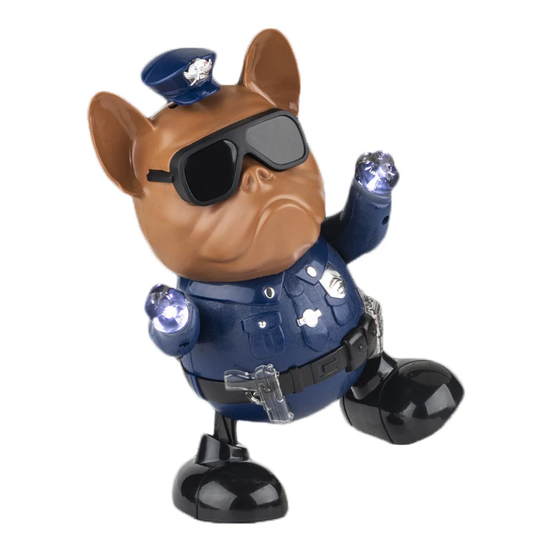 

Electric Walking Dancing Police Dog Robot Toy LED Flashing Lights Music Smart Interactive Electronic Singing Dog For Kids