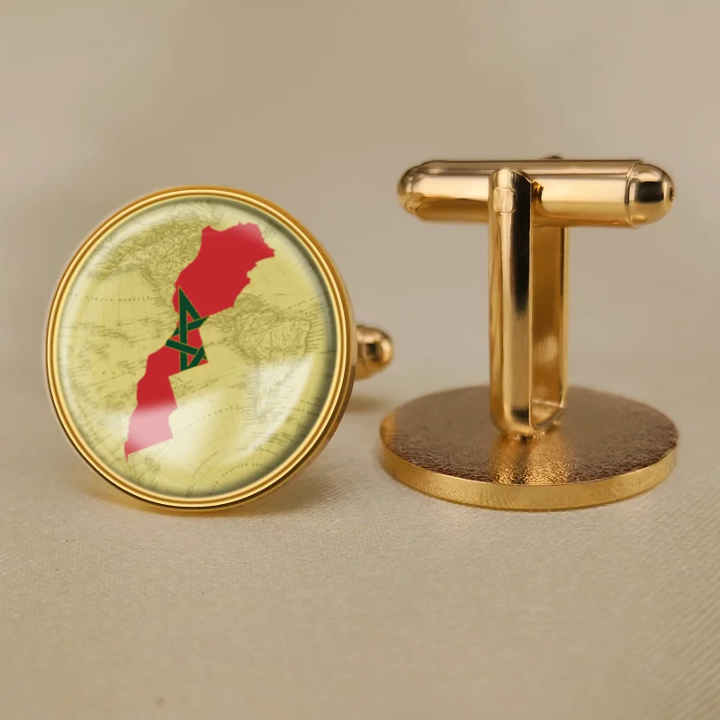 Запонки герб Марокко с гербом марокканского флага | Украшения и аксессуары