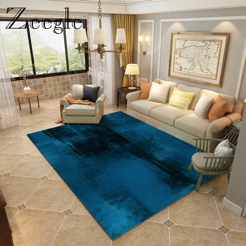 

Zeegle Ink Painting Nordic Carpets for Living Room Rectangle Bedroom Area Rug Anti-slip Coffee Table Floor Mats Bedside Carpet