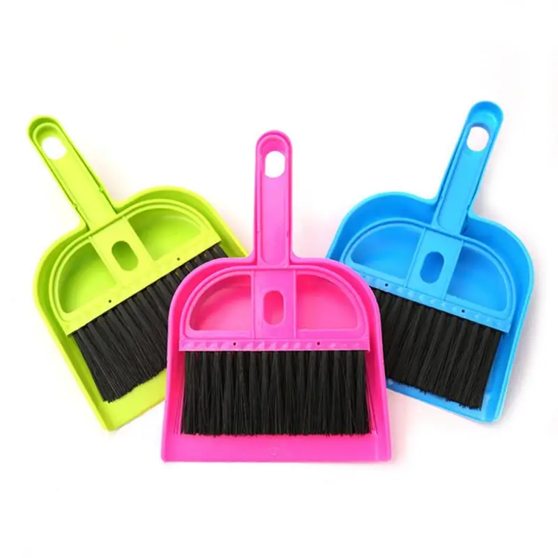 

Mini Desktop Sweep Cleaning Brush Durable Keyboard Brush Desktop Sweep Two-Piece Set With Small Broom Dustpan Set