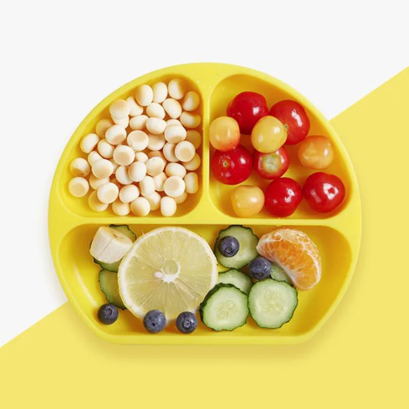 Детская силиконовая тарелка интегрированная детская посуда пищевая добавка