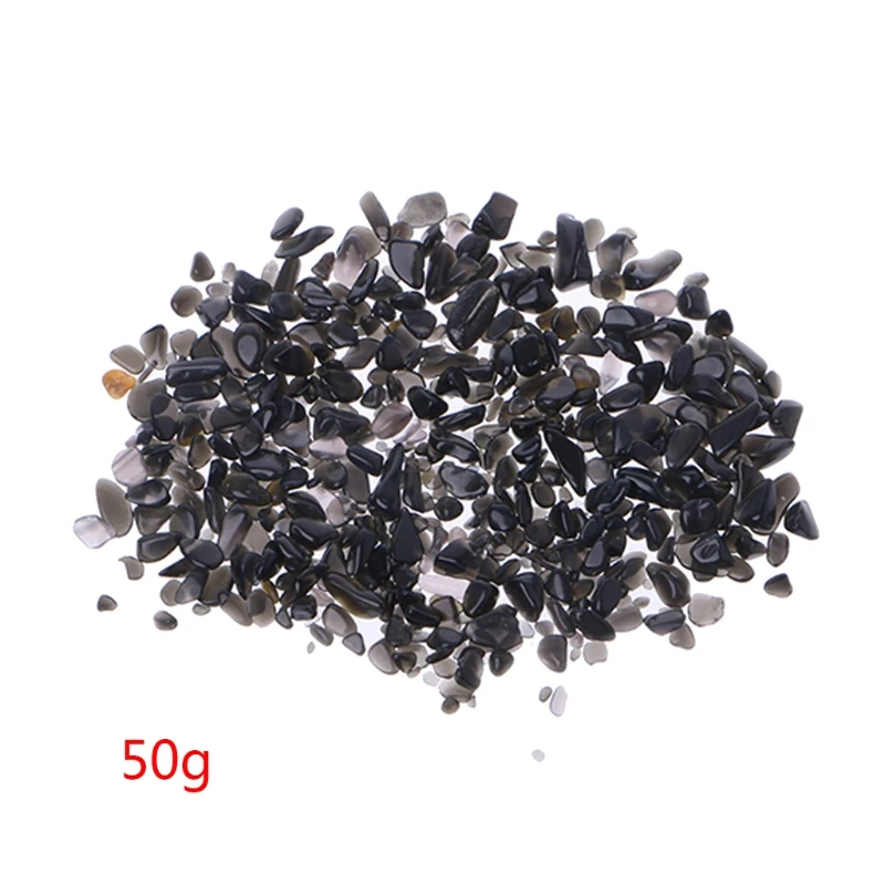 

50g Natural Black Tourmaline Crystal Stones Gravel Polished Aquarium Plant Decor
