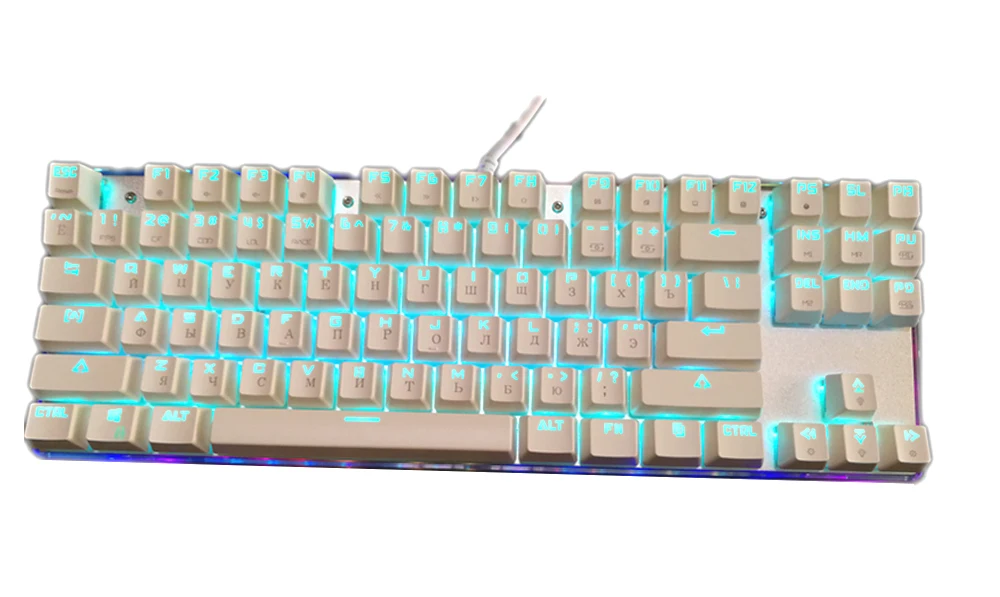 Оригинальная игровая механическая клавиатура Motospeed K87S, проводная USB 87 клавиш с RGB подсветкой, красный/синий переключатель для ПК, компьютера, геймера