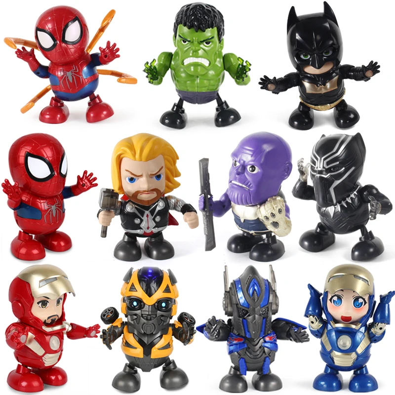 Marvel Мстители светильник Музыка Танцующий Робот Черная пантера Халк Капитан