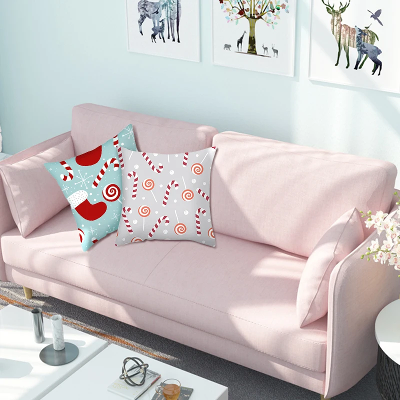 2019 Рождественская однобоковая наволочка с принтом уютная для дивана кресла