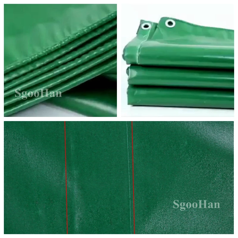500 г/м2 Зеленый Баннер с ПВХ покрытием брезент Непромокаемая ткань наружный тент