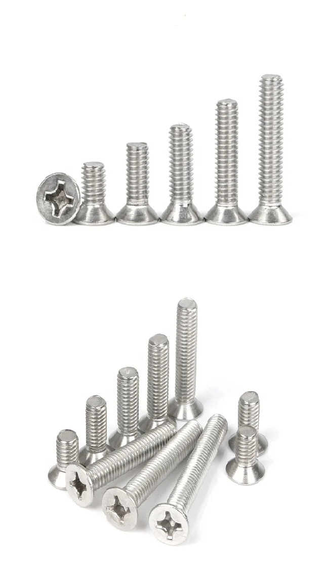 100pcs/lot UNC 6-32*3/16 1/4 5/16 3/8 1/2 5/8 3/4 7/8 1 inch Stainless steel A2 flat head countersunk phillips screw