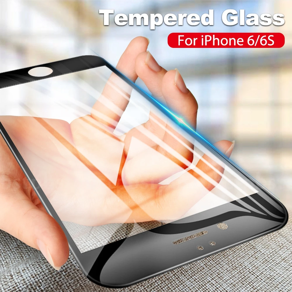 3D 9H полное покрытие закаленное стекло для iPhone 8 7 6 6S Plus 5 5S SE защита экрана