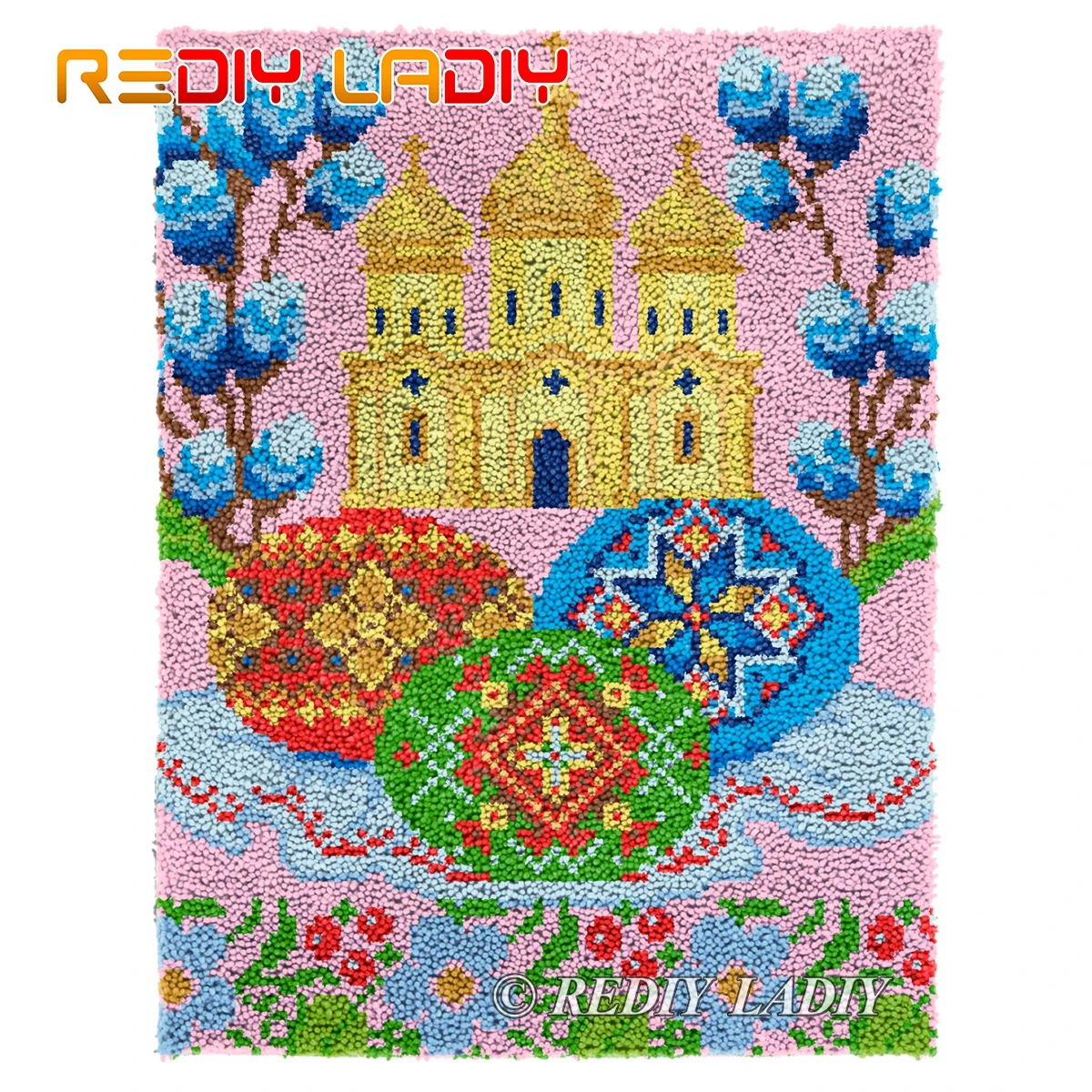 Ковер с защелкой плюшевый Настенный в стиле российского замка набор сделай сам