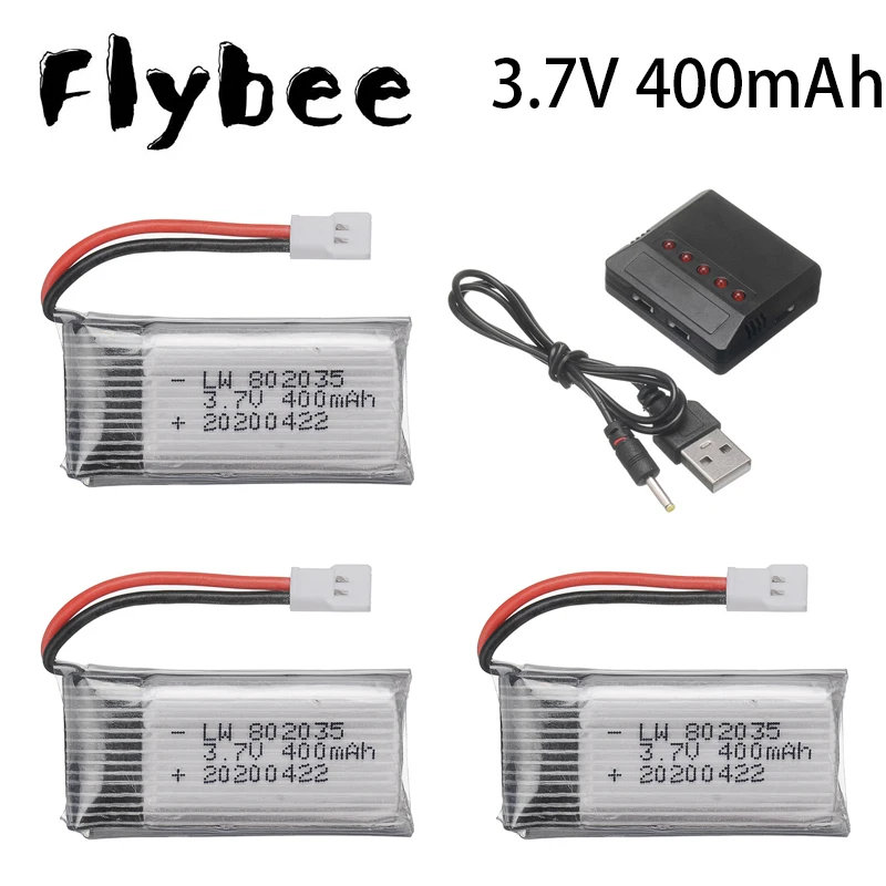 3 7 V 400mAh 35C Lipo батарея и зарядное устройство для X4 H107 H31 KY101 E33C E33 U816A V252 H6C RC Quadcopter Drone