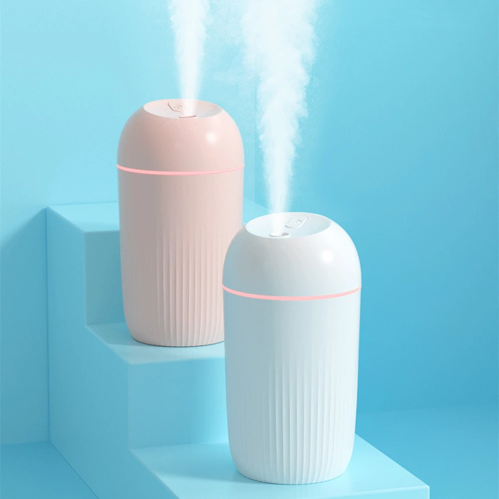 

420ML USB Silent Air Humidifier Gentle Night Light Aroma Diffuser Continuous/Intermittent Spray Can Work For 8-12 Hours