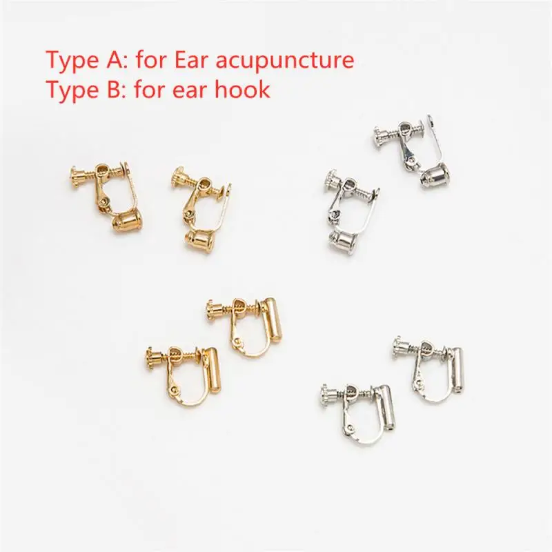 

1/5 пар, латунные серьги-клипсы для ушей