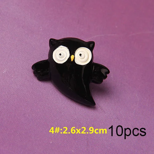 Black C Happy monkey 10 шт. Slime прелести поставки новые милые добавки DIY Набор Декор наполнитель для пушистой прозрачной хрустящей слизи для Хэллоуина - Цвет: Black C