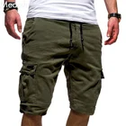 Шорты мужские повседневные с карманами, свободные короткие штаны-карго, летние
